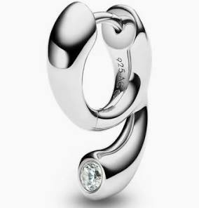 Mermaid Pool Huggie Örhänge Silver (1 ST)