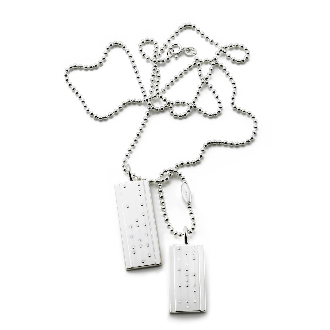 Make Love Not War Tags Hängsmycke Silver