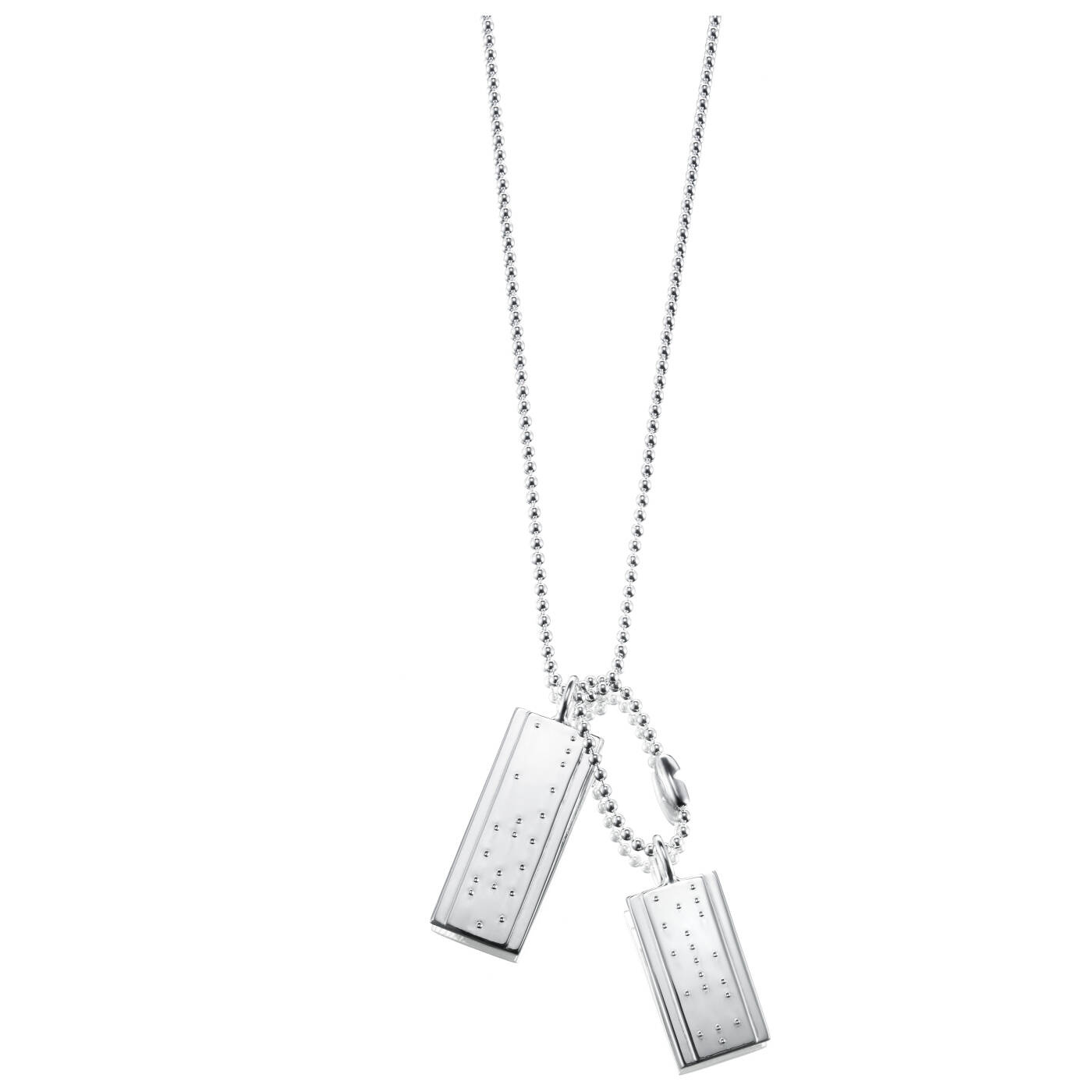 Make Love Not War Tags Hängsmycke Silver