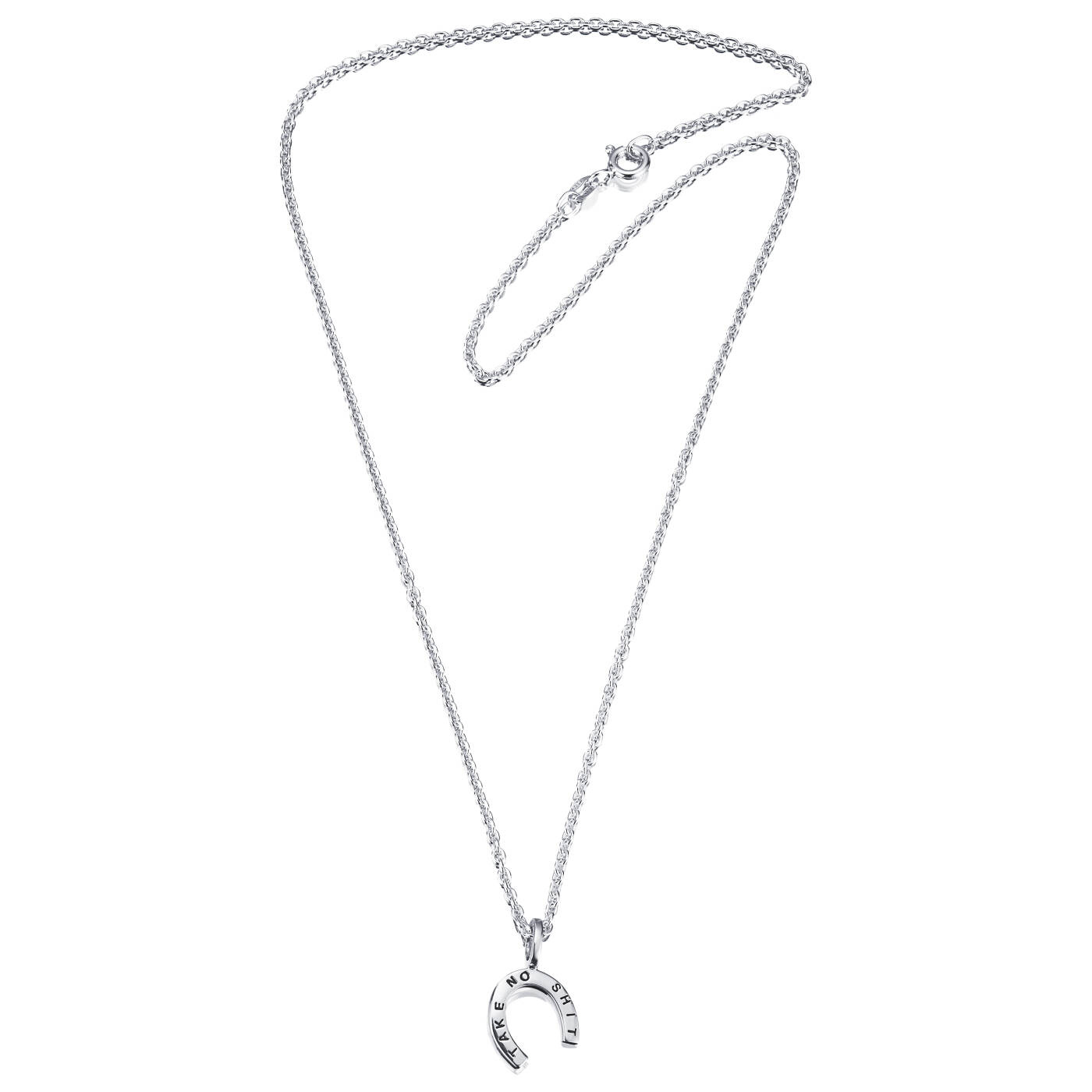 Take No Shit Hängsmycke Silver