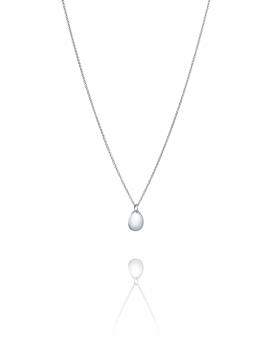 Mini Rose Petal Halsband Silver