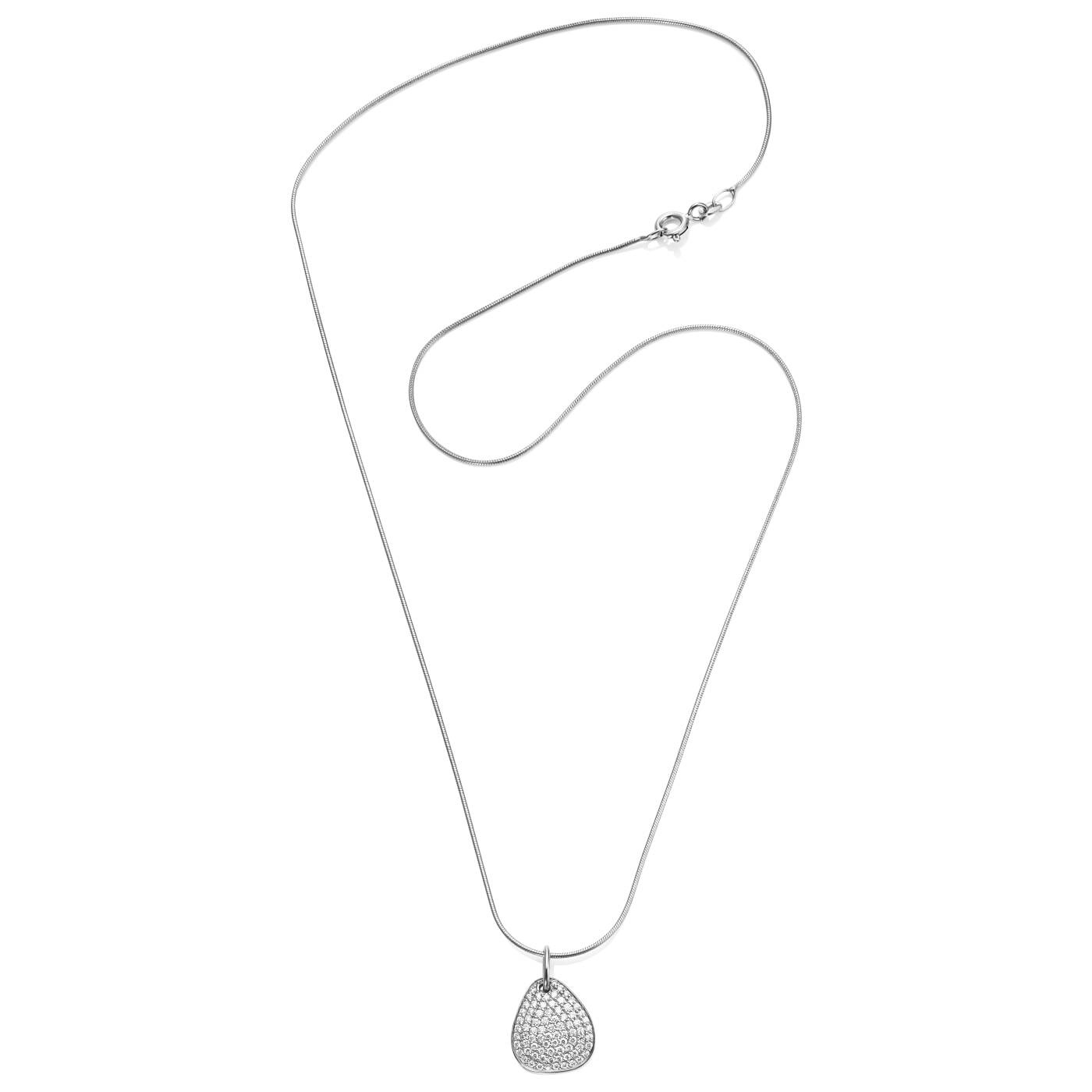 Little Rose Petal & Stars Hängsmycke Vitguld