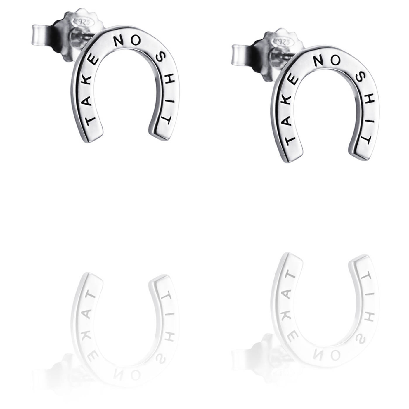 Take No Shit Örhänge Silver