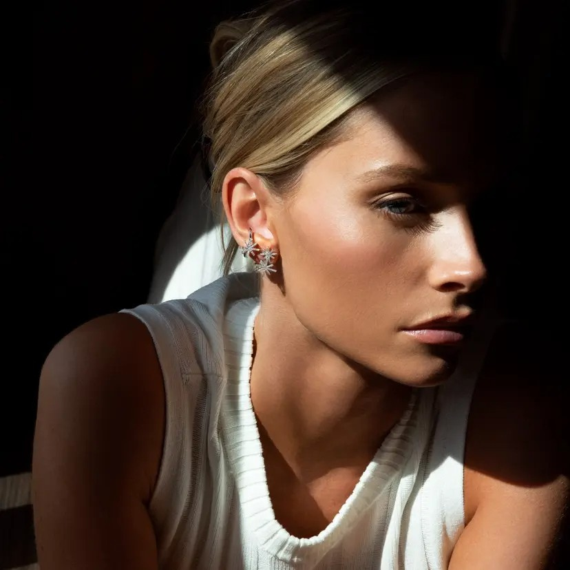 Beam & Stars Örhänge Silver