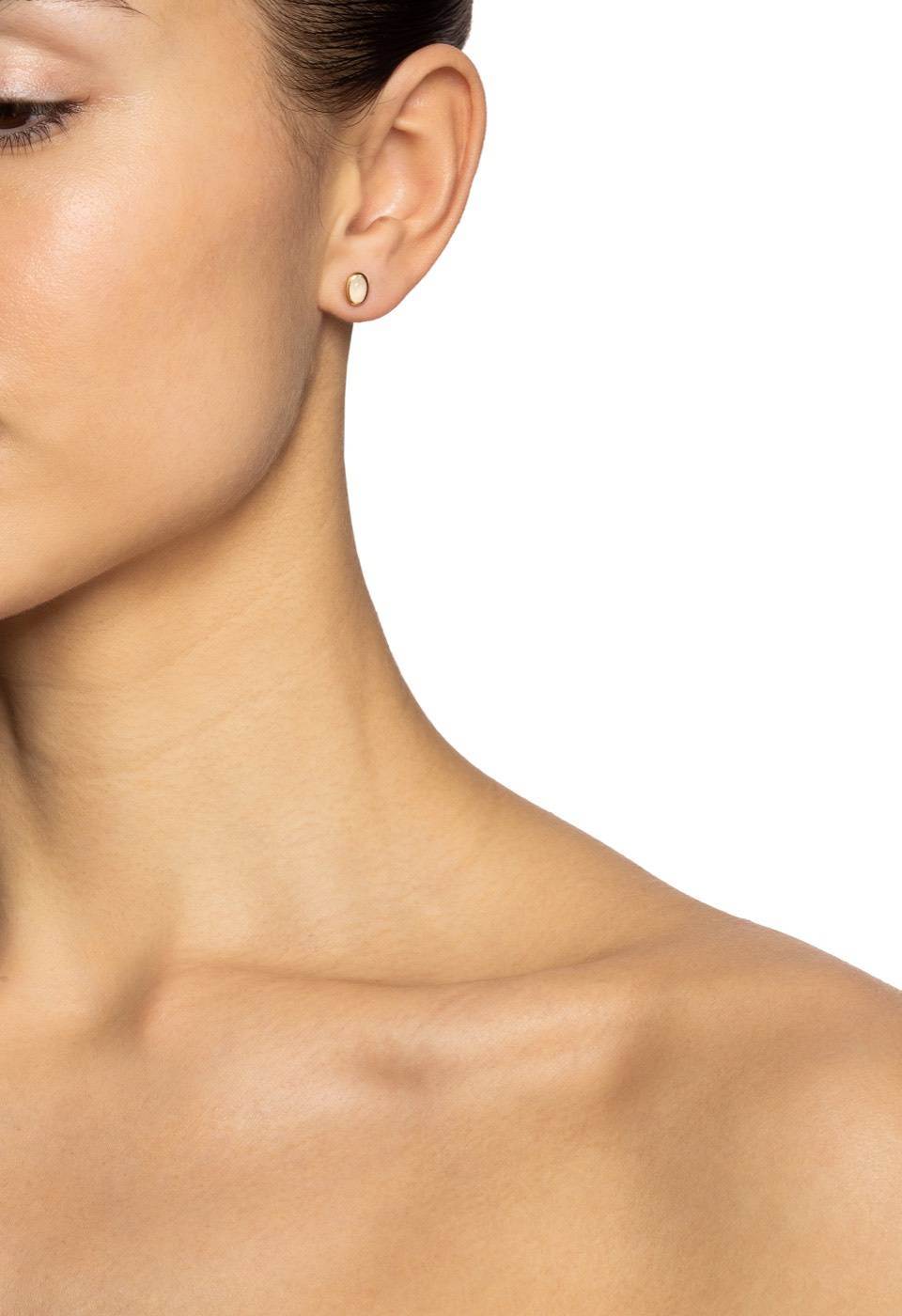 Love Bead - Moonstone Örhänge Guld