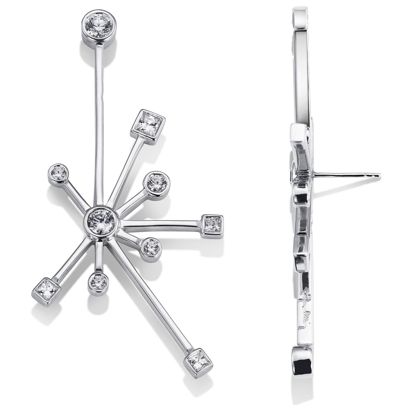 Kaboom & Stars Örhänge Vitguld