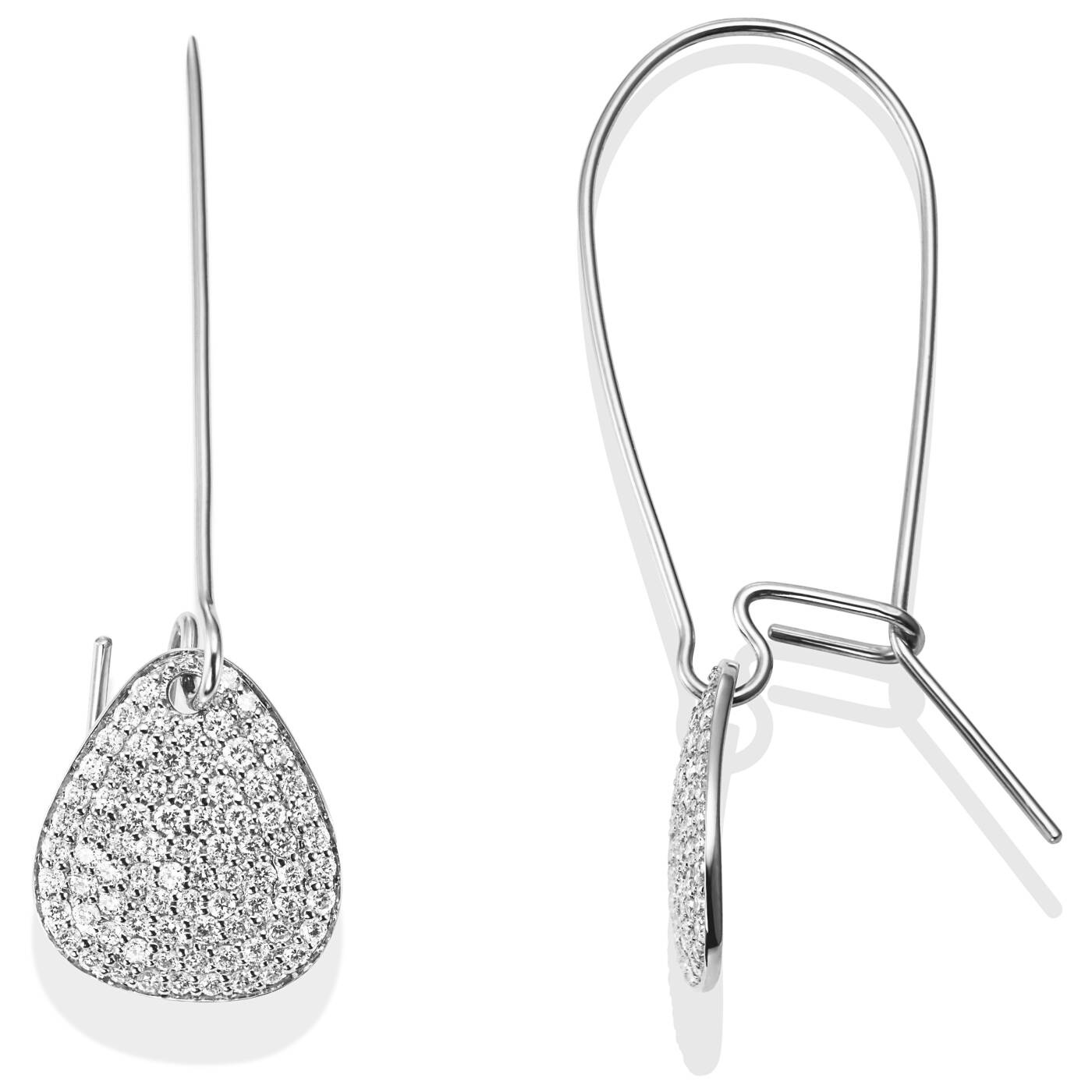 Little Rose Petal & Stars Örhänge Vitguld