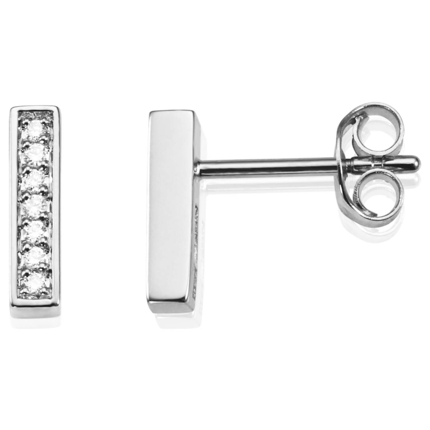 Thin Stars Örhänge Vitguld