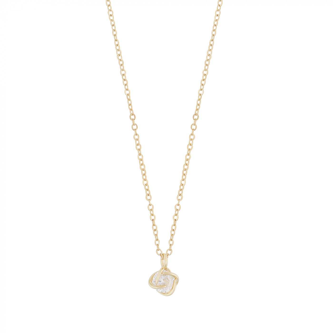 Sevilla pendant neck gold clear 42 cm