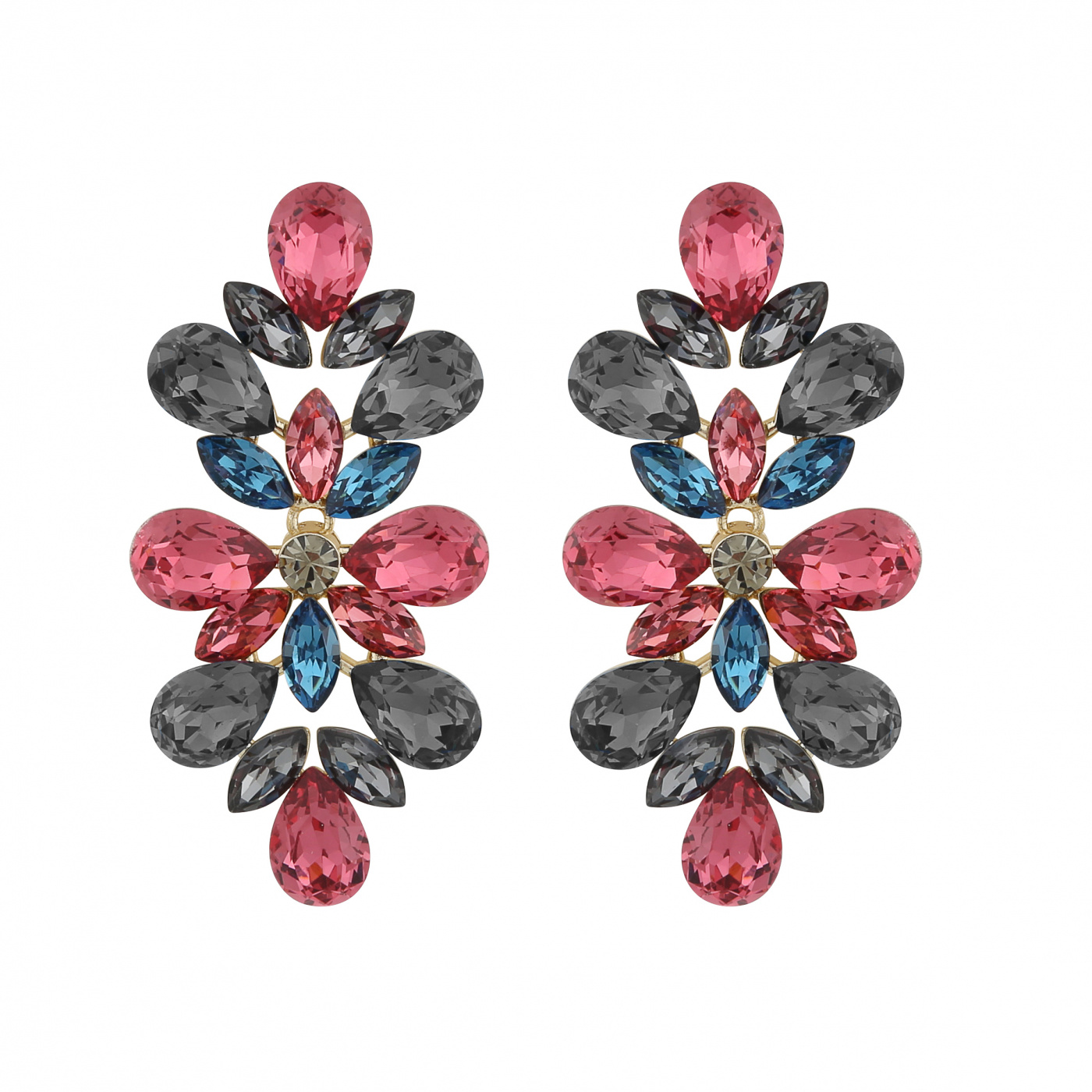 Swift big pendant ear gold mix bordeaux