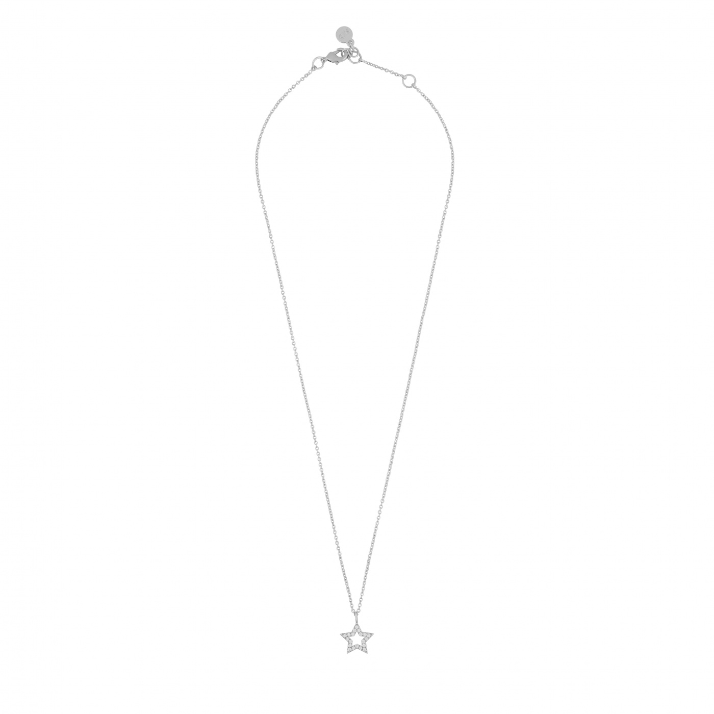 Wish pendant neck 42 Silver/clear-42cm