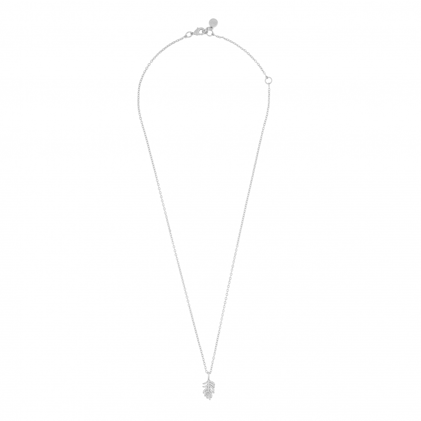 North pendant neck 50 Silver/clear-50 cm
