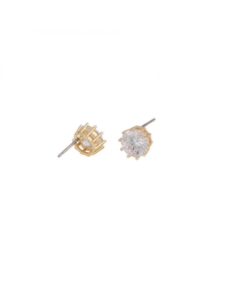 Lise small stone ear guld clear