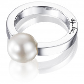 60's Pearl Ring Silver