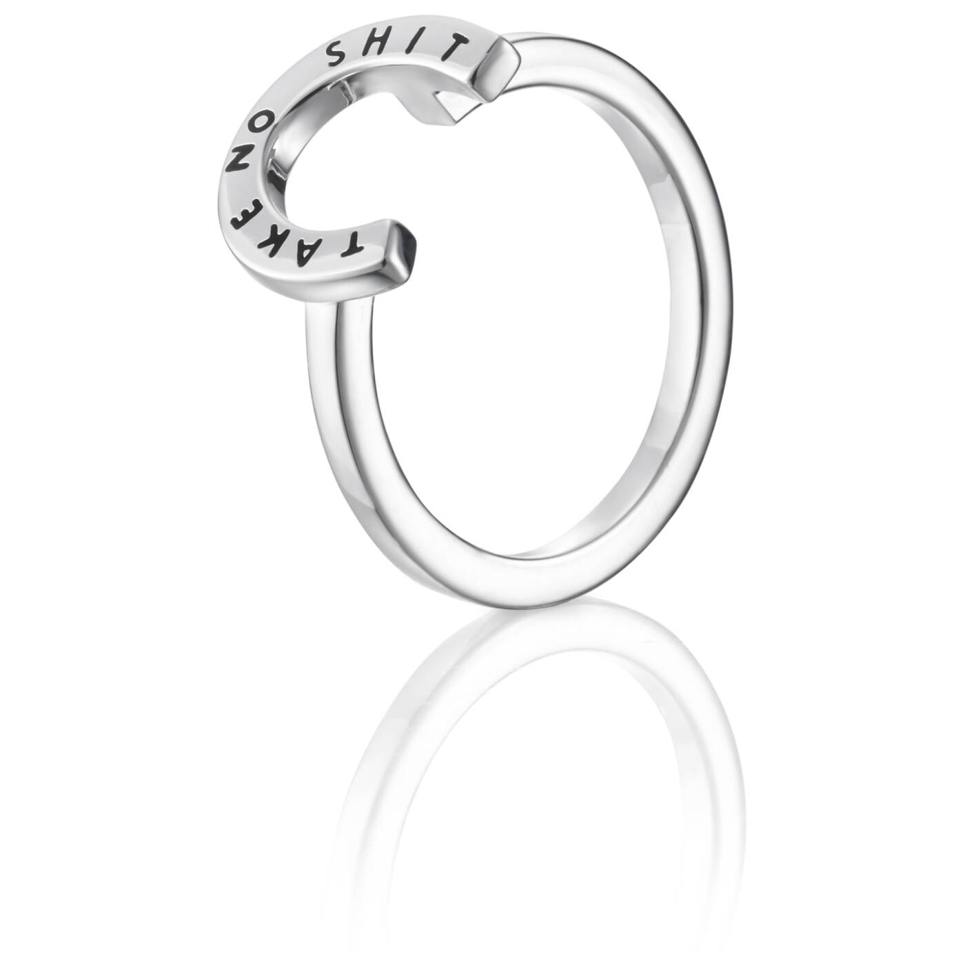 Little Take No Shit Ring Silver