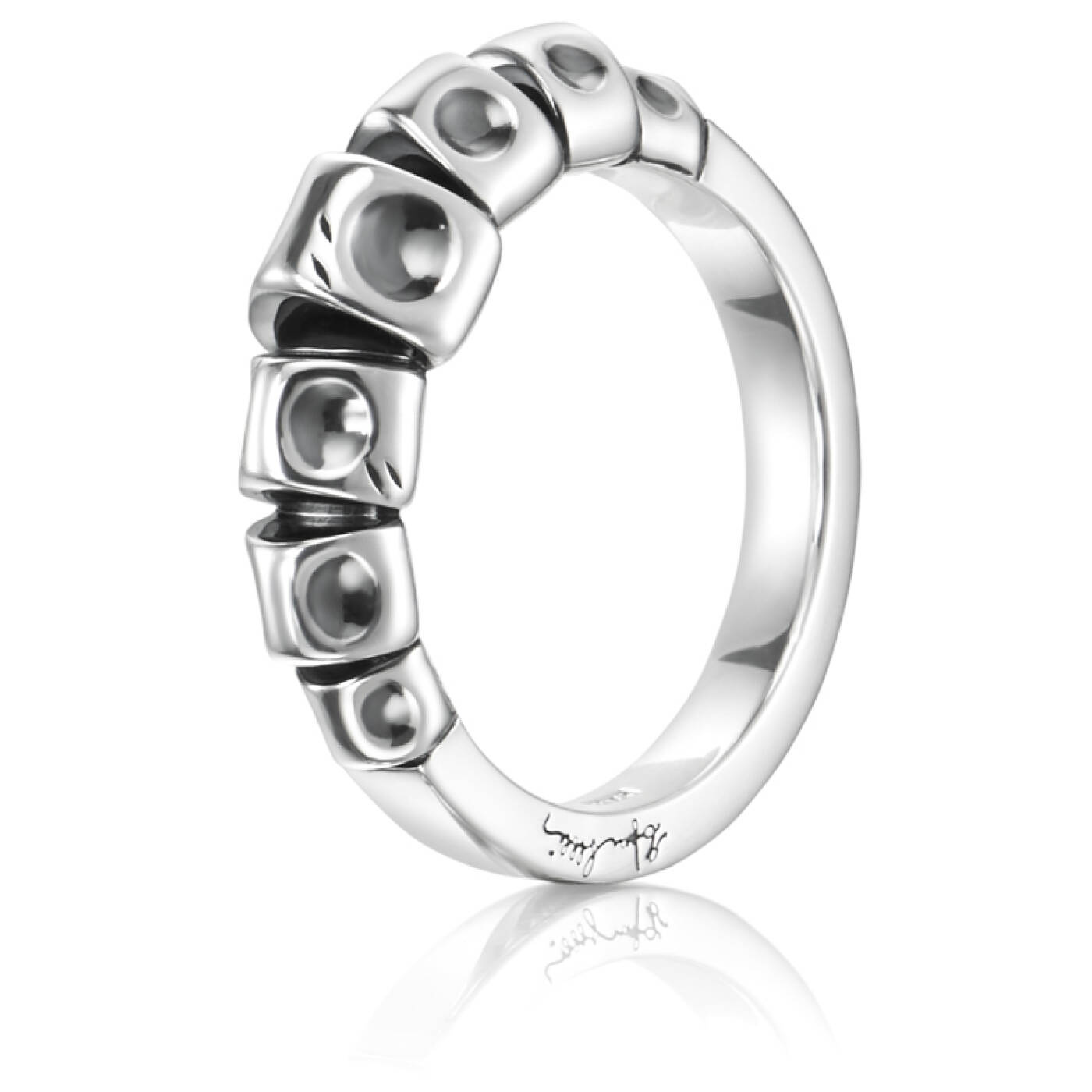 Slim Spine Ring Silver