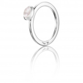 Love Bead Silver - Rose Quartz Ring Silver