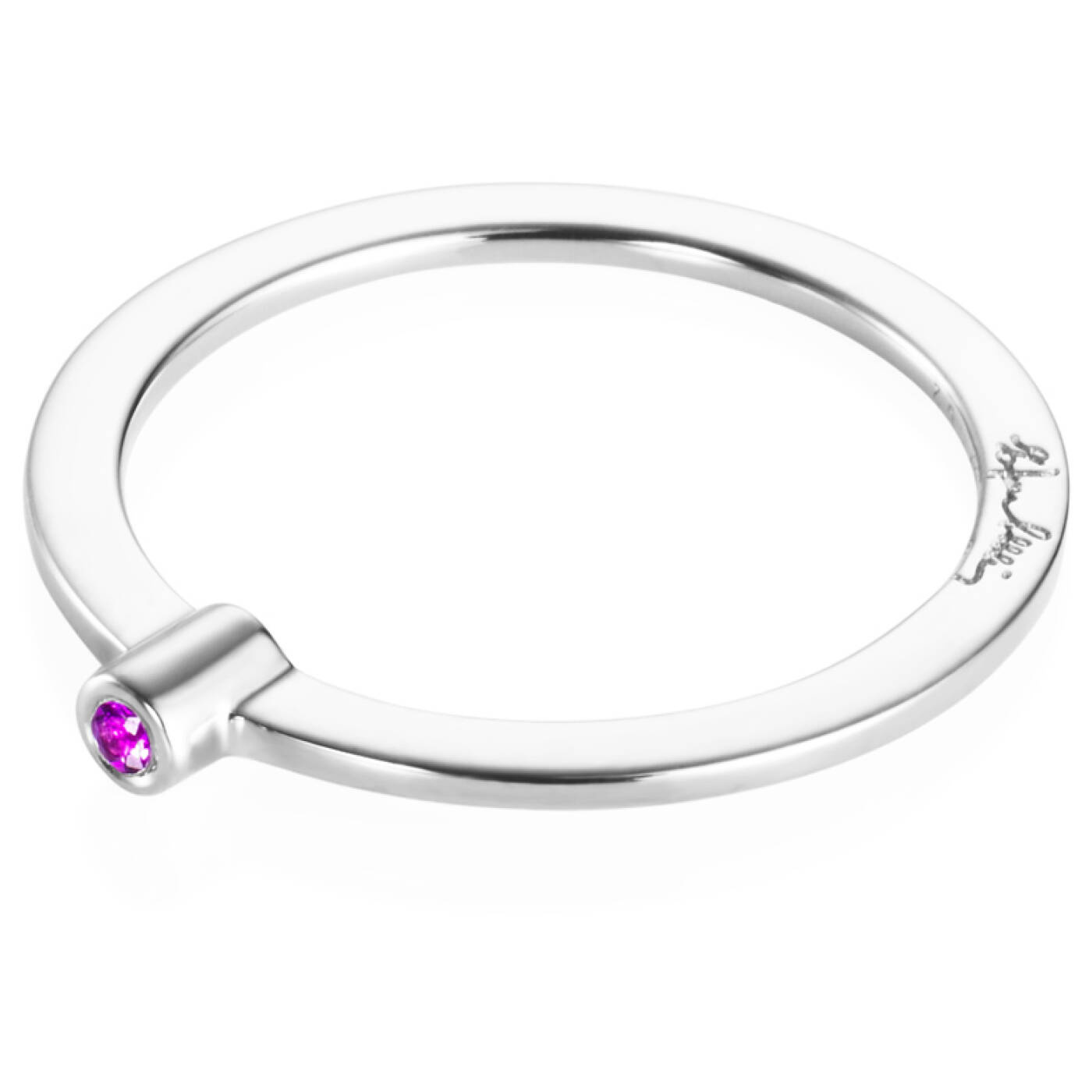 Micro Blink - Pink Sapphire Ring Silver