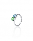 The Sea & I Ring Silver Green Sapphire/Topaz  The Sea & I Ring Silver Green Sapphire/Topaz