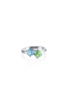 The Sea & I Ring Silver Green Sapphire/Topaz  The Sea & I Ring Silver Green Sapphire/Topaz