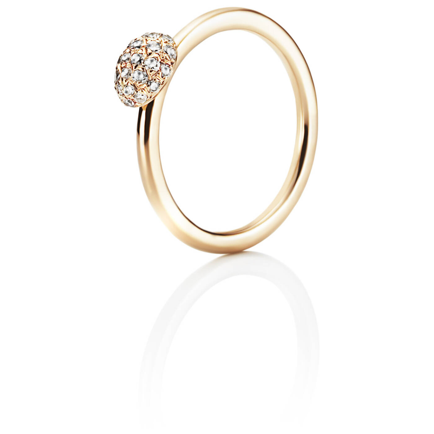 Love Bead - Diamonds Ring Guld
