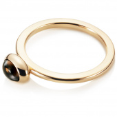 Love Bead - Smokey Quartz Ring Guld