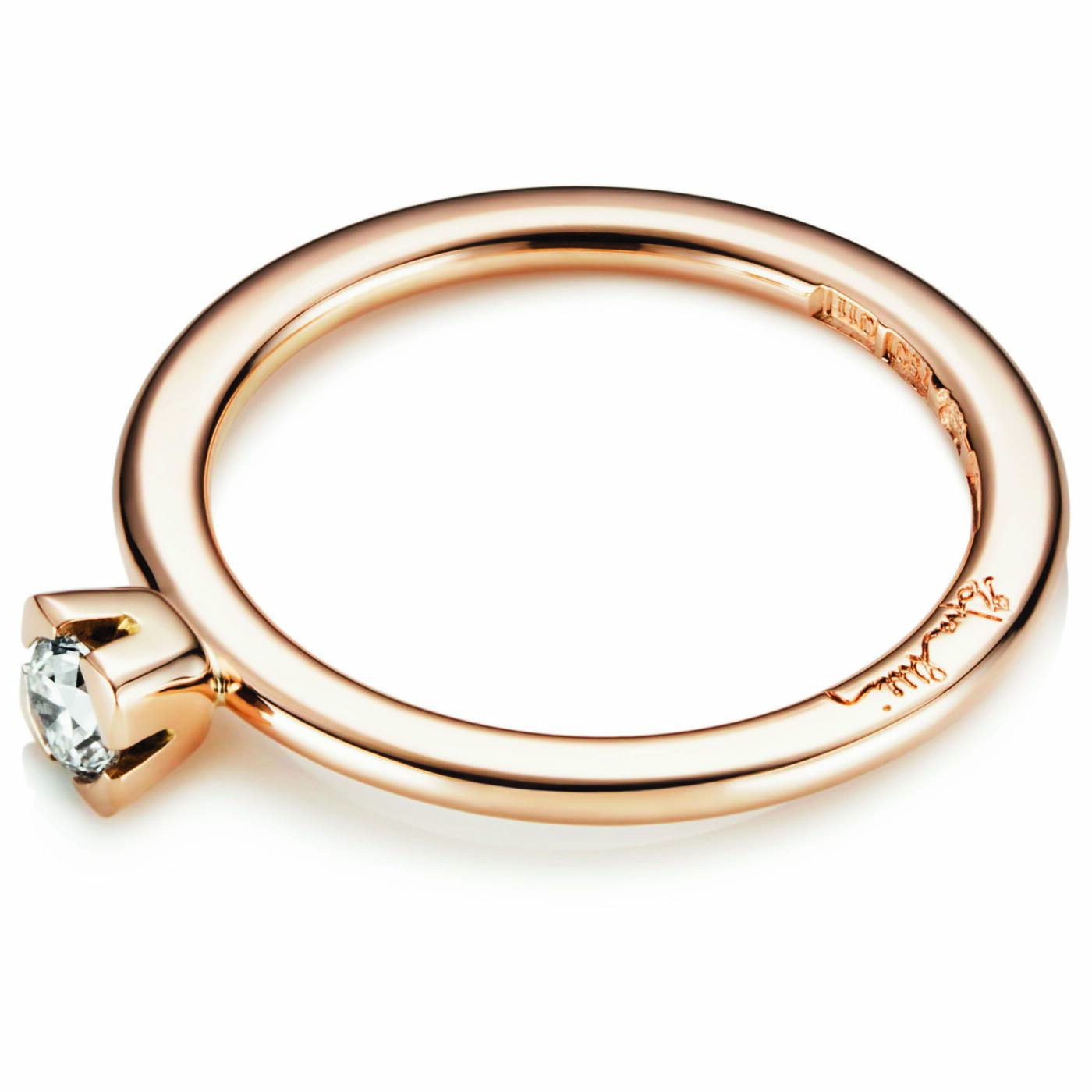 Love Bead Wedding 0.19 ct diamant Ring Guld