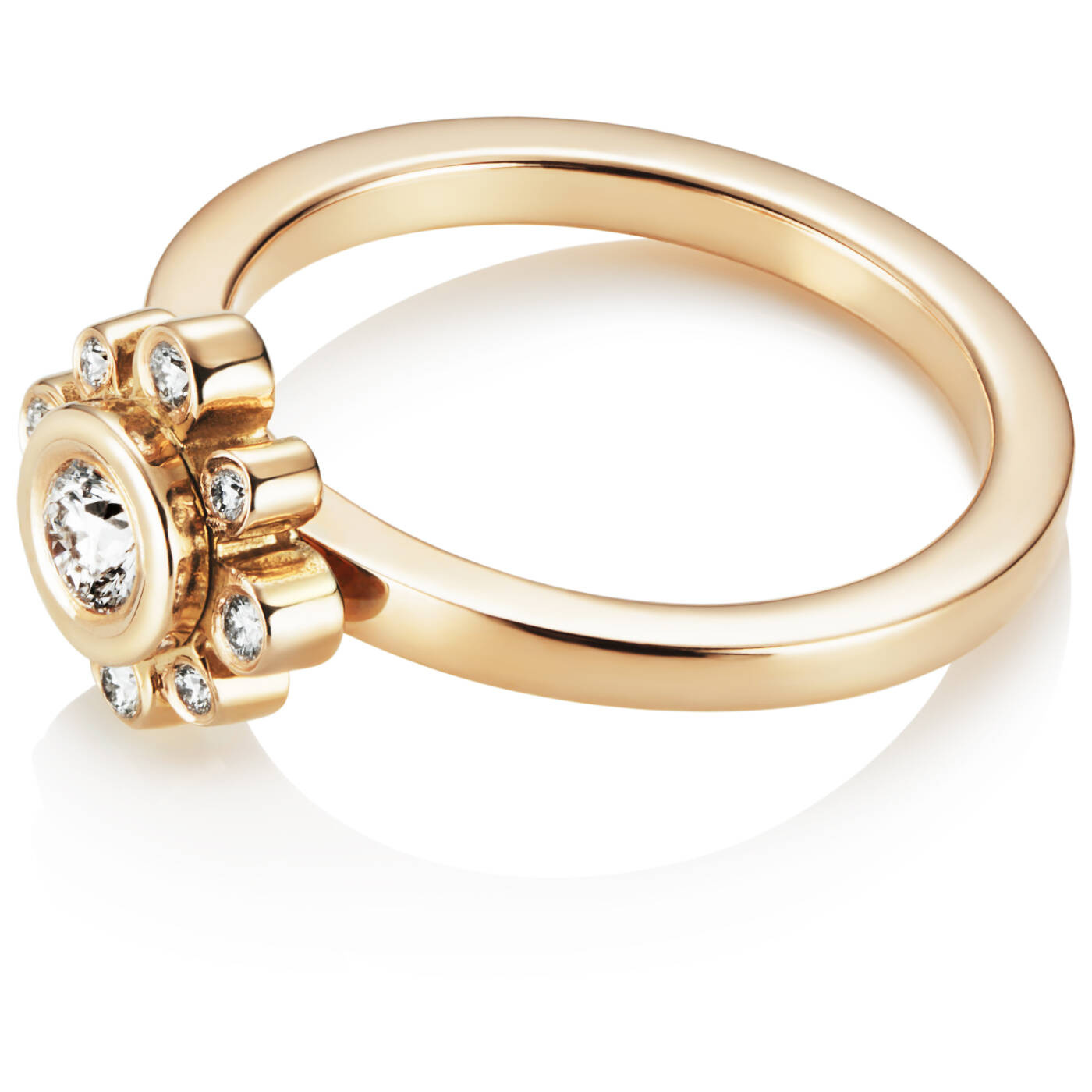 Sweet Hearts Crown 0.19 ct diamant Ring Guld