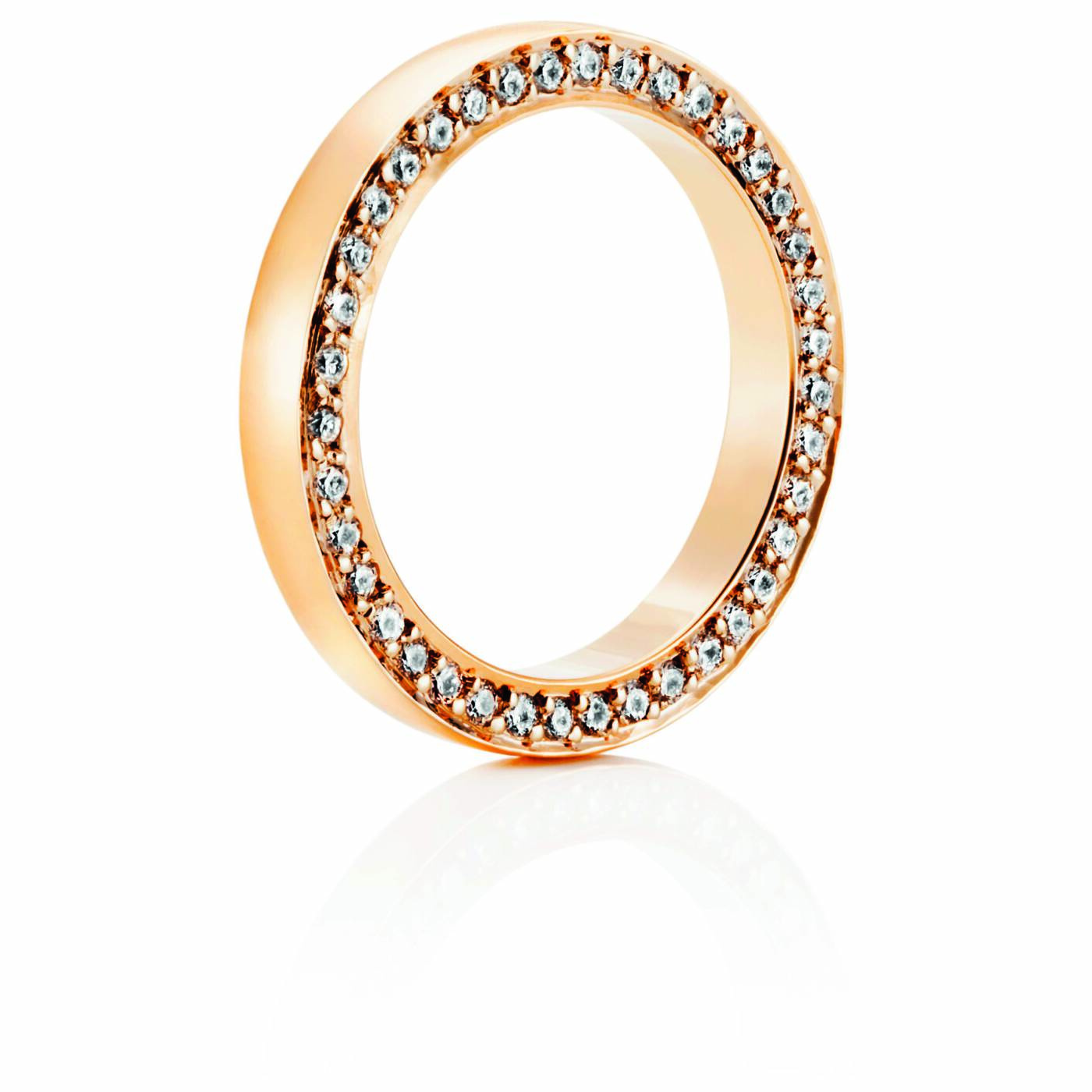 Half Round & Stars On Side Ring Guld