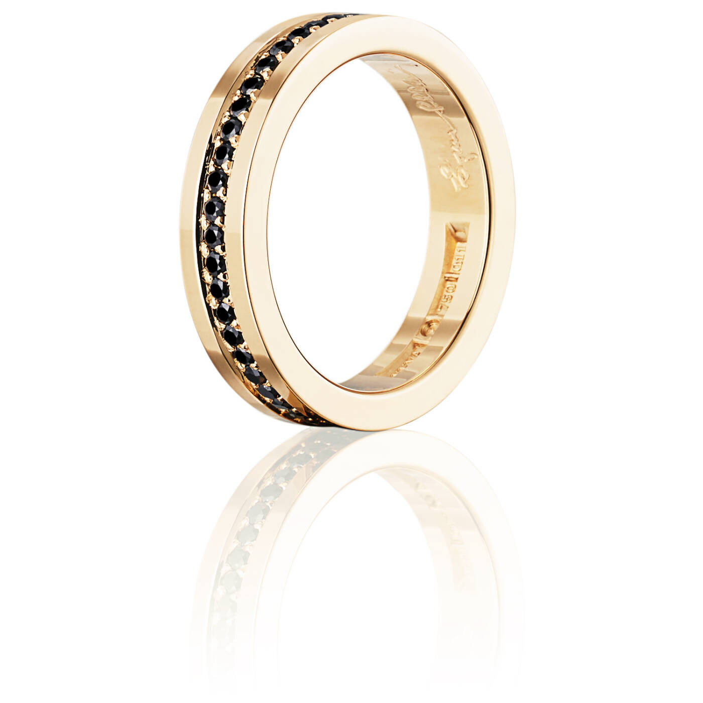 4½ & Black Stars Ring Guld