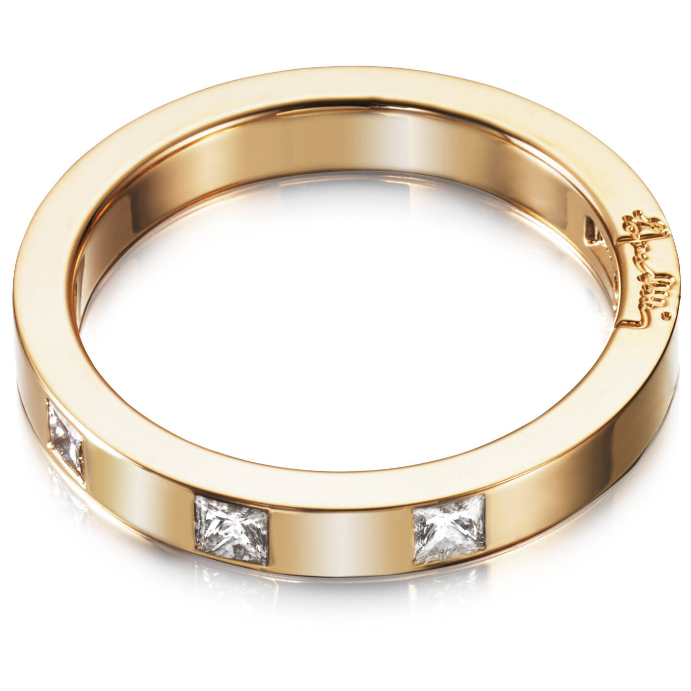 High & I Love You On Top Thin Ring Guld