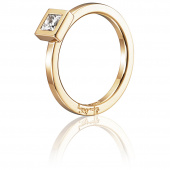Princess Wedding Thin 0.30 ct diamant Ring Guld