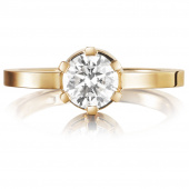 Crown Wedding 1.0 ct diamant Ring Guld