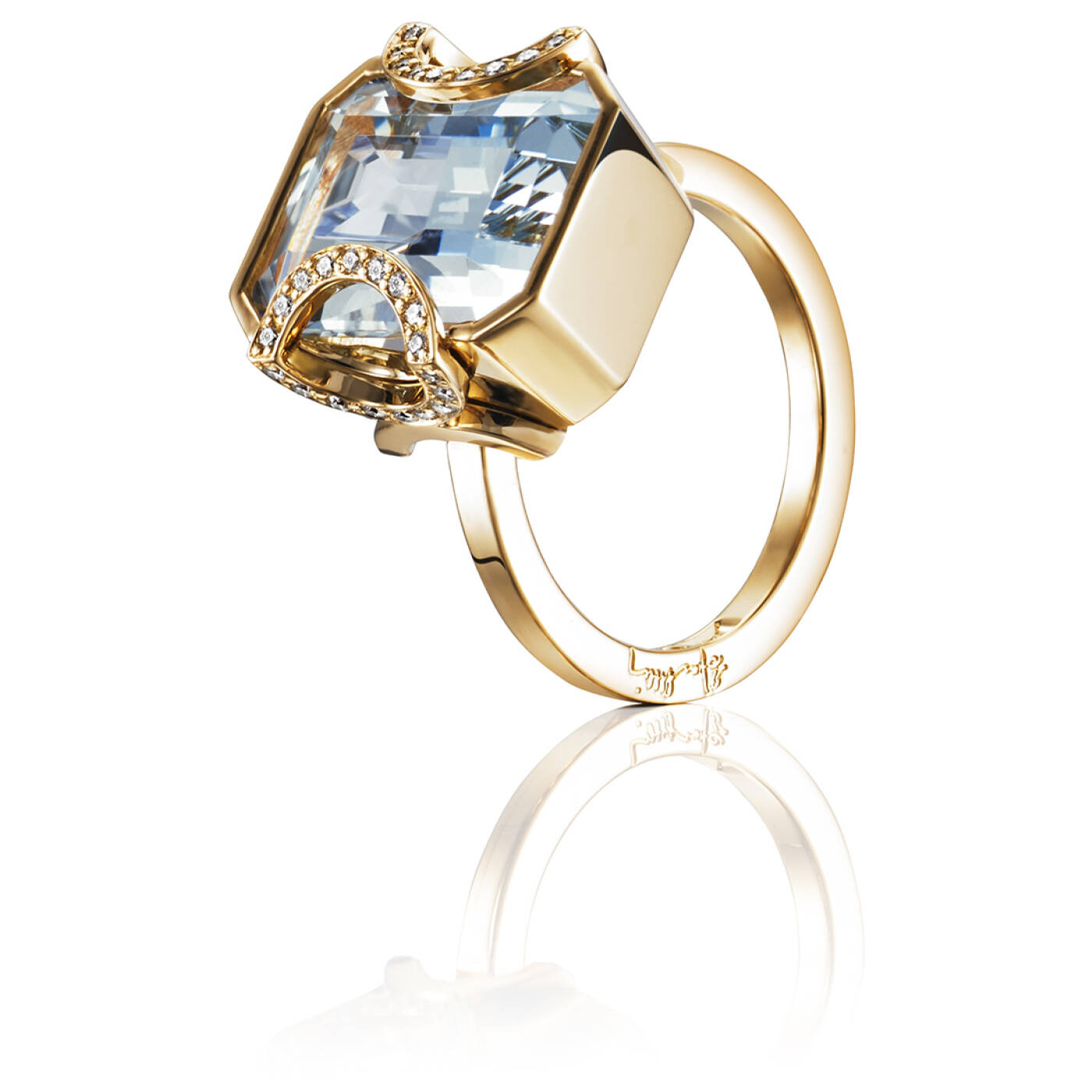 Little Magic Star - Aquamarine Ring Guld
