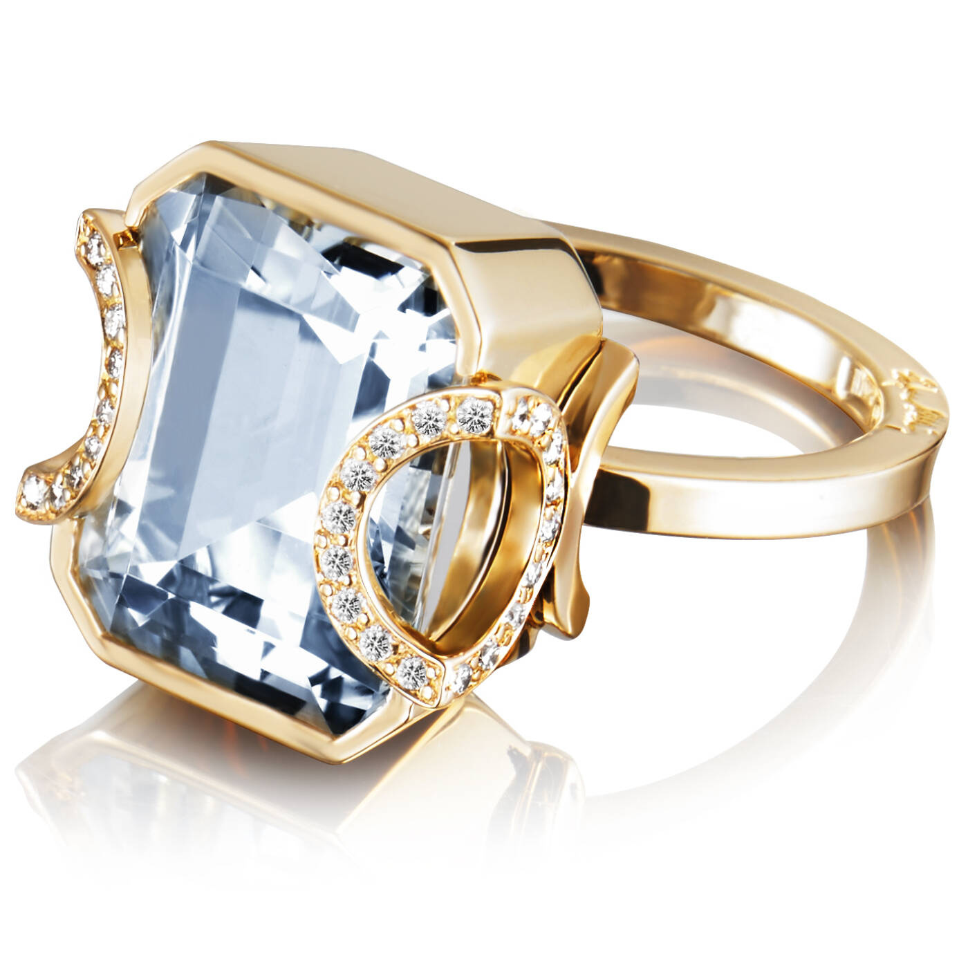 Little Magic Star - Aquamarine Ring Guld