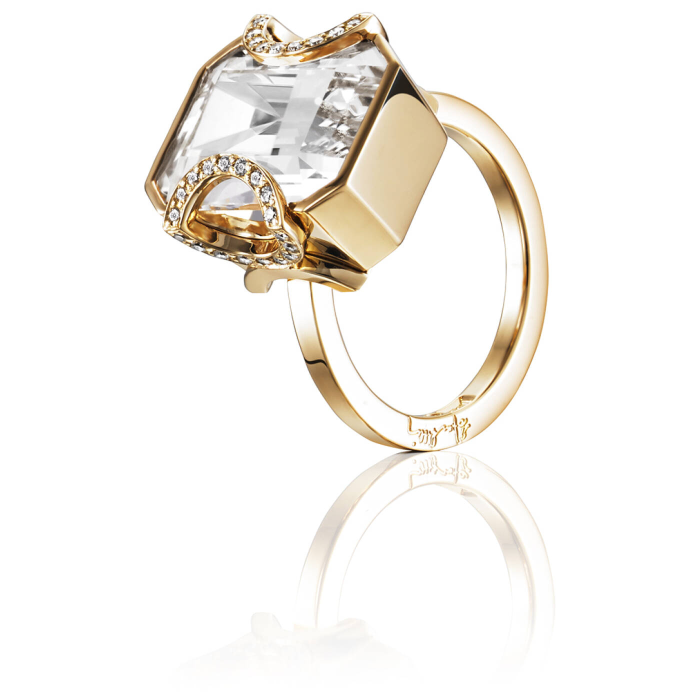 Little Magic Star - Crystal Quartz Ring Guld