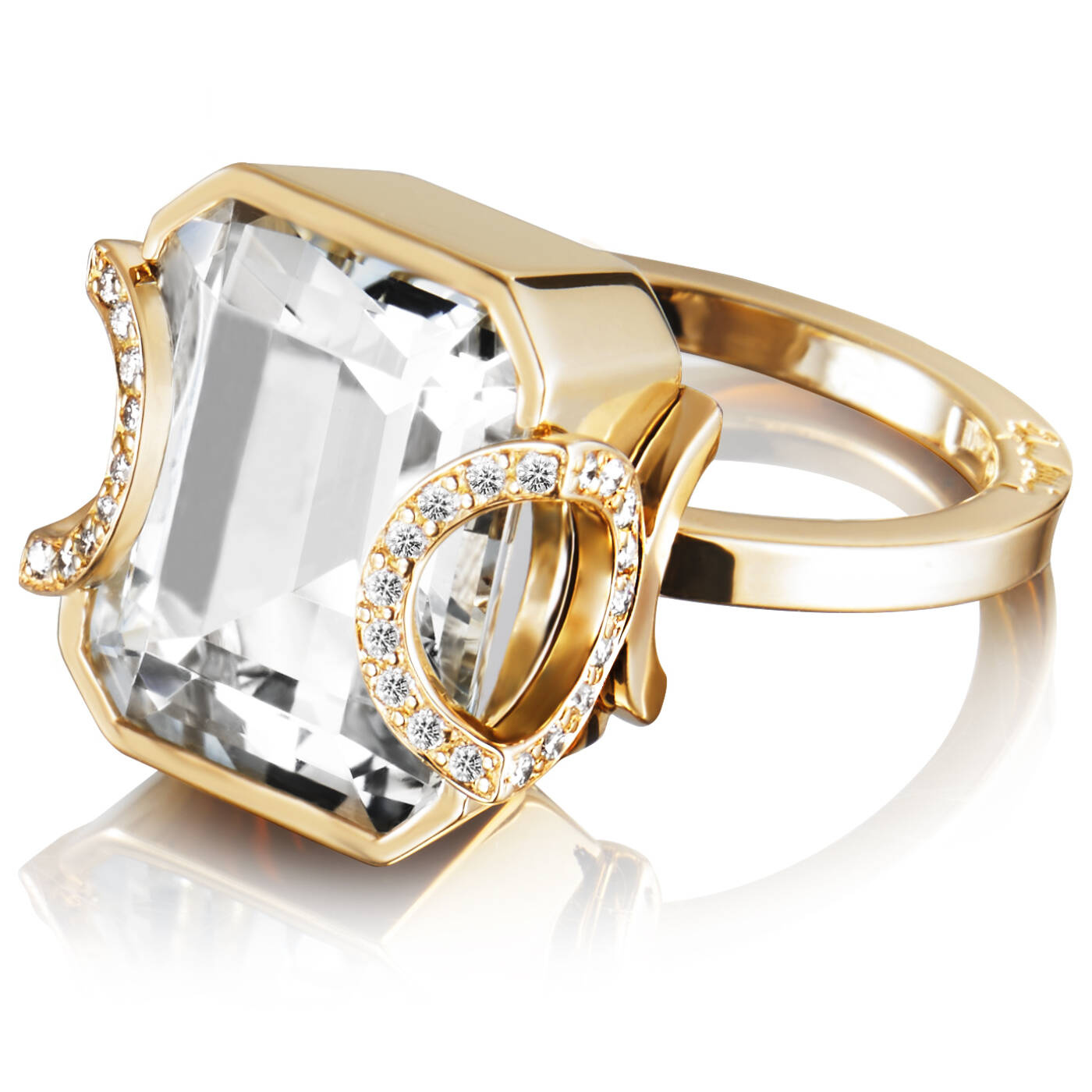 Little Magic Star - Crystal Quartz Ring Guld