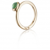 Love Bead - Green Agate Ring Guld