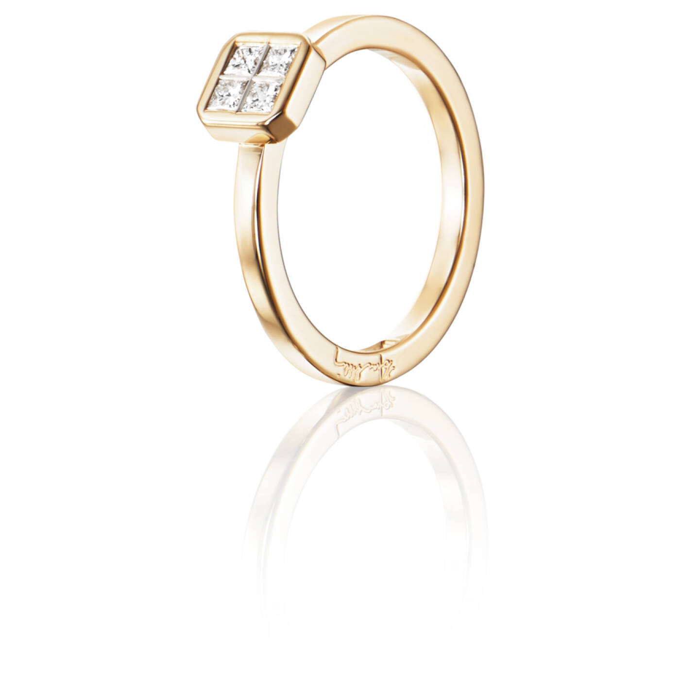 4 Love 0.20 ct diamant Ring Guld