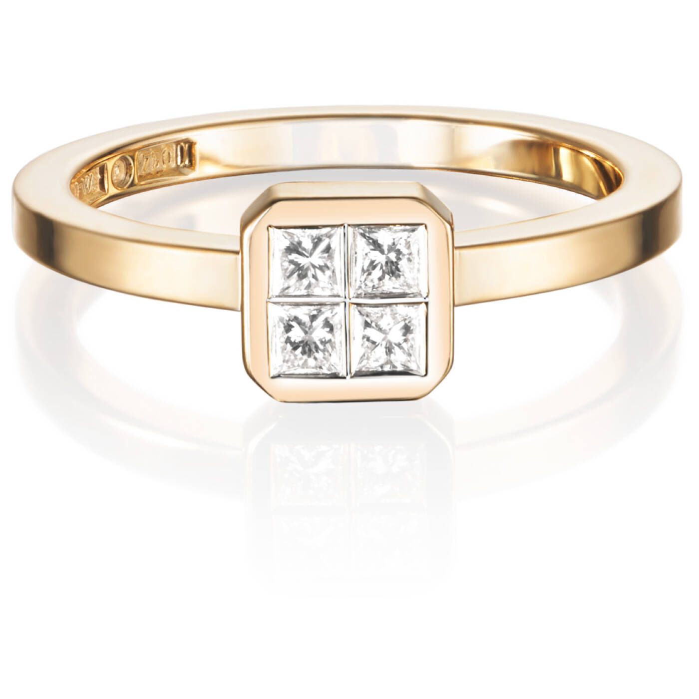 4 Love 0.20 ct diamant Ring Guld