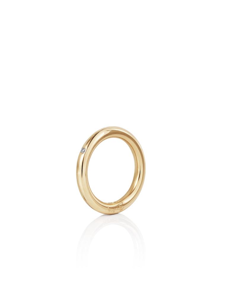 One Love & Stars Thin Ring Guld