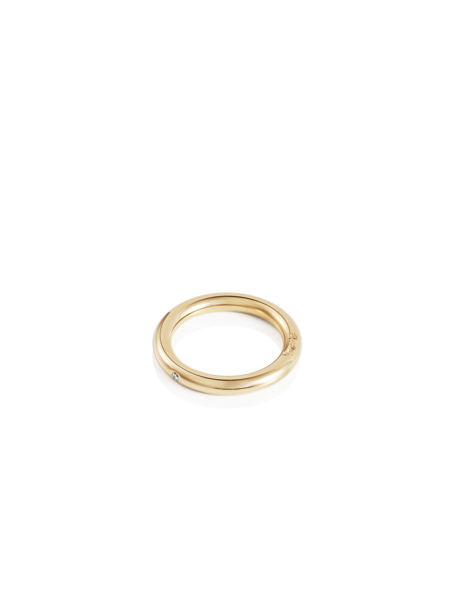 One Love & Stars Thin Ring Guld