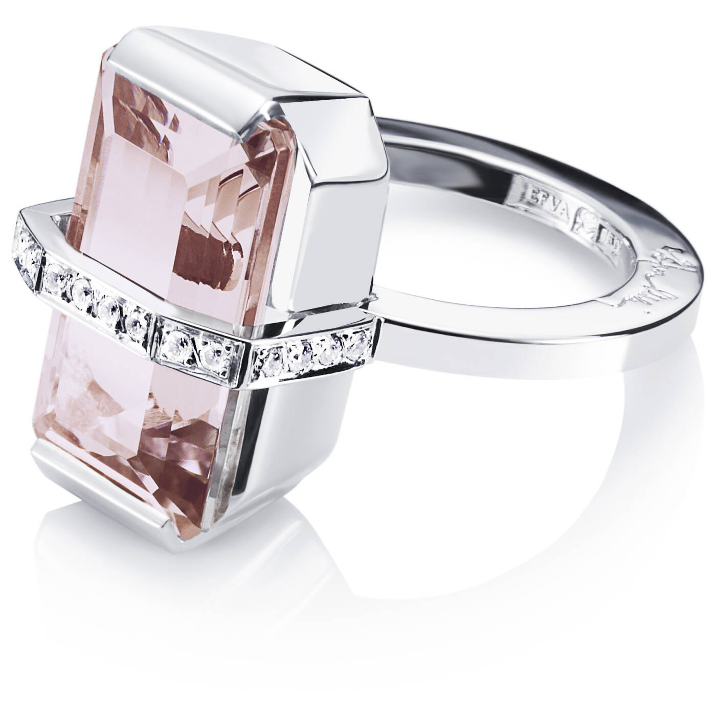 Bend Over - Morganite Ring Vitguld