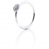 Love Bead - Diamonds Ring Vitguld