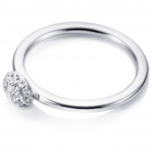 Love Bead - Diamonds Ring Vitguld