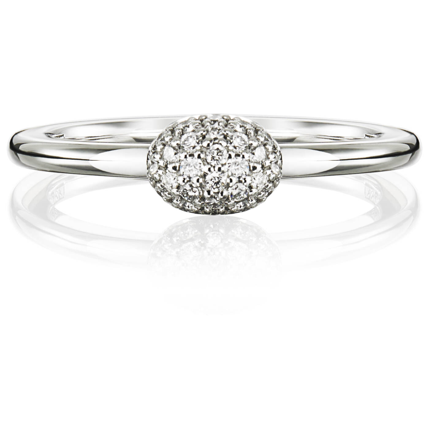 Love Bead - Diamonds Ring Vitguld