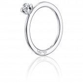 Love Bead Wedding 0.19 ct diamant Ring Vitguld