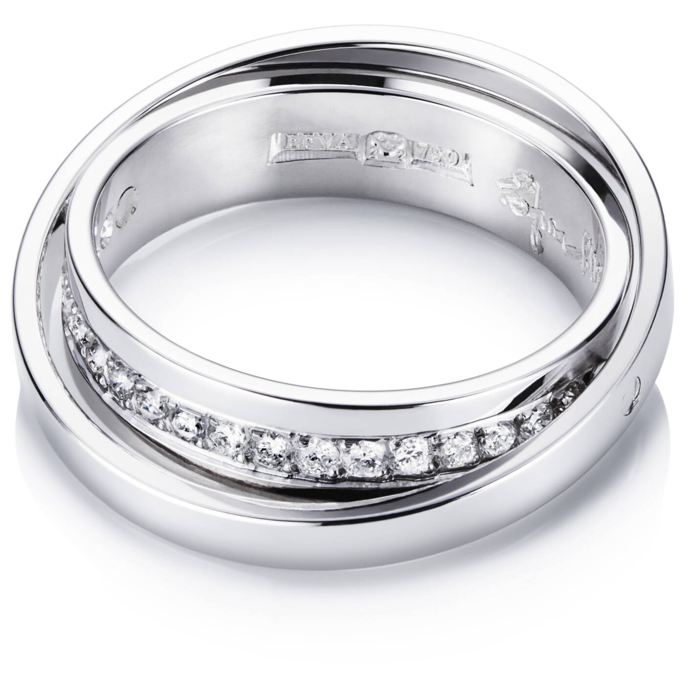 Two Of Us & Stars Ring Vitguld