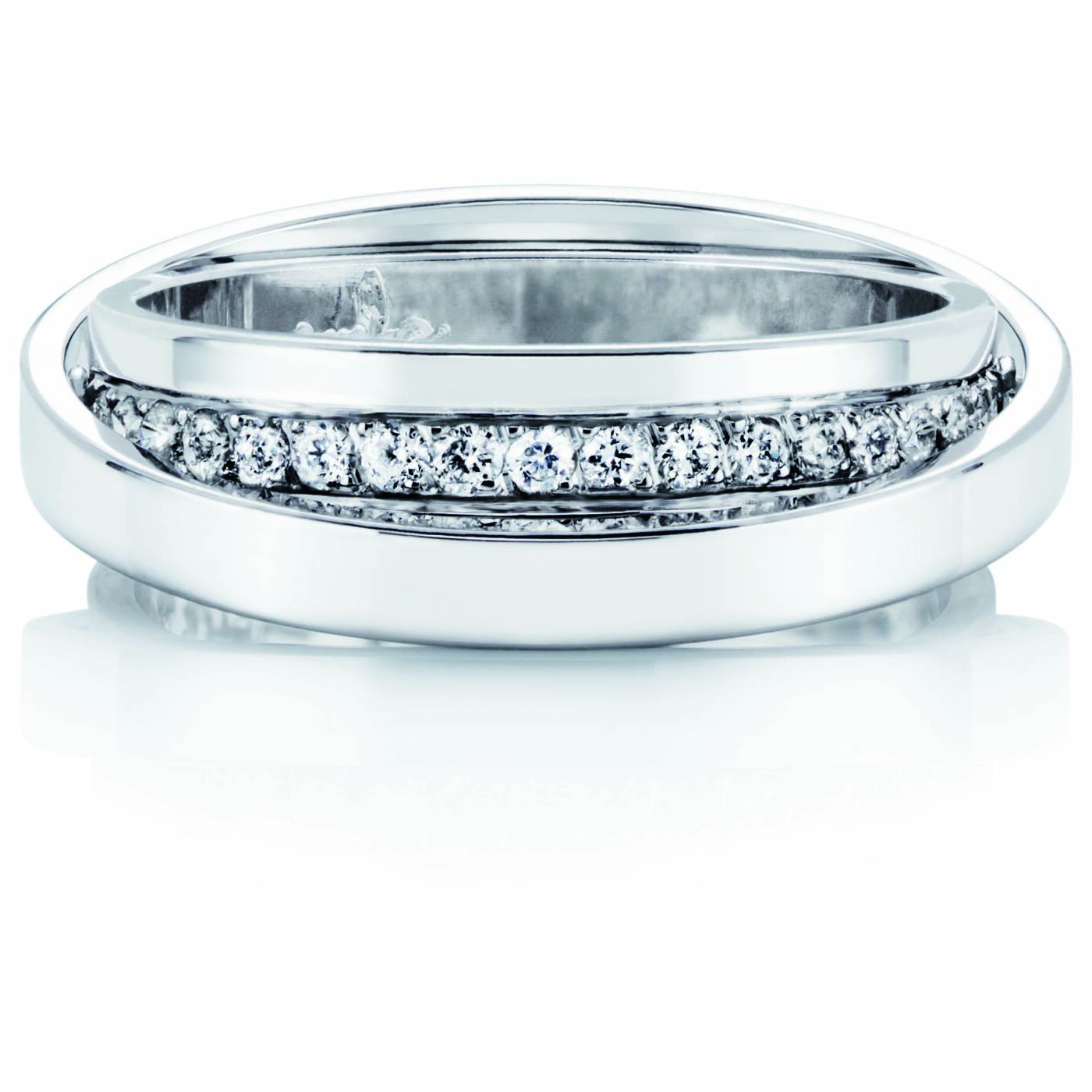 Two Of Us & Stars Ring Vitguld