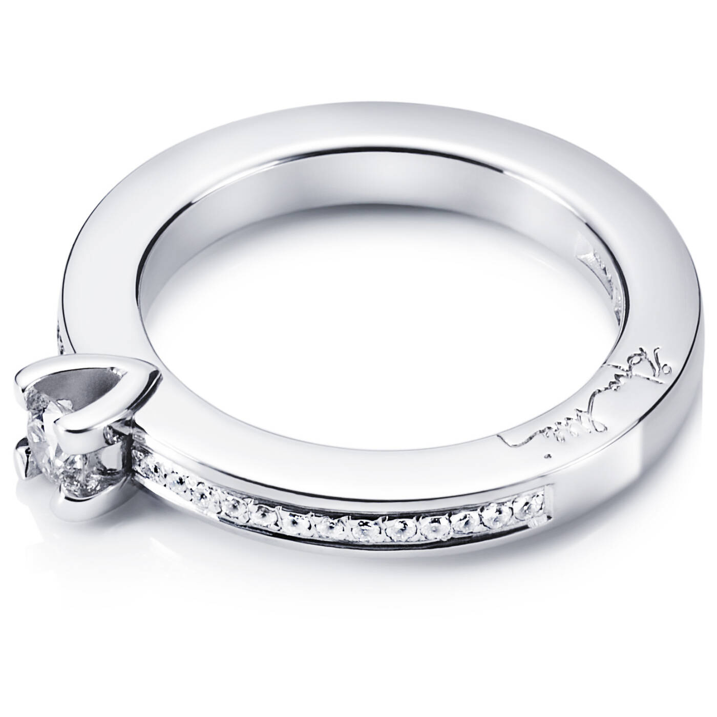 Heart To Heart 0.19 ct diamant Ring Vitguld